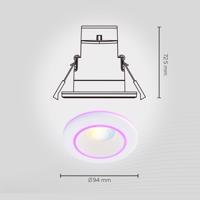 Calex Smart Halo vstavané downlight CCT RGB biela