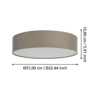 EGLO connect Romao-Z LED svetlo, Ø 57 cm, taupe