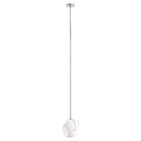 Fabbian Beluga White sklenená závesná lampa Ø14 cm