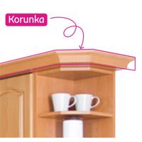 Koruna/ozdobná lišta ku skrinke W60/60 LC, jelša, LORA NEW MDF LC KLASIK