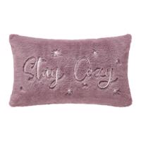 Kožušinový vankúš Stay Cozy,30/50cm,hnedofialová