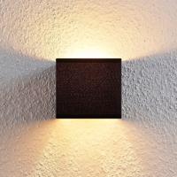 Látkové nástenné svetlo Adea vypínač 13 cm čierne