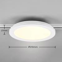 LED stropné svietidlo Camillus DUOline, Ø 26 cm, biele
