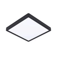 LED stropné svietidlo Fueva 5, IP20 čierne 28,5x28,5cm