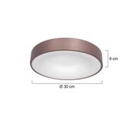 LED stropné svietidlo Ringlede 2 700 K Ø 30 cm bronzová