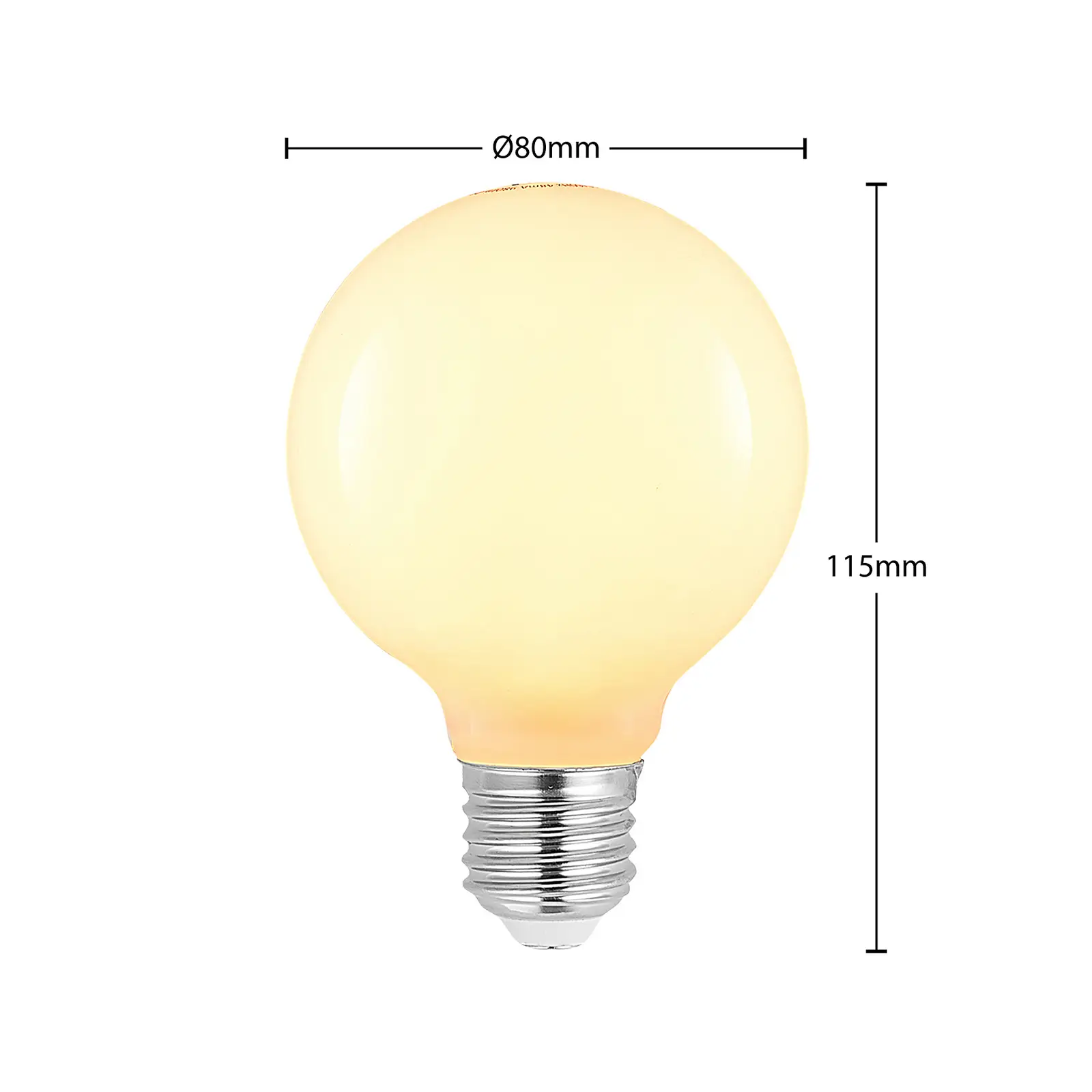 LED žiarovka E27 8W G80 2 700 K stmieva, opál, 2ks