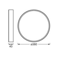 Ledvance Orbis Slim Moia svietidlo Ø 40 cm biela