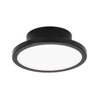 LIGHTME LED stropné svietidlo Aqua Ø 14,7 cm čierne