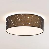 Lindby Ellamina stropné LED, 40 cm, čierna