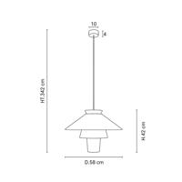 MARKET SET Závesné svetlo Ruche, Ø 58 cm, okrová farba