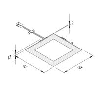 Nábytkové zapustené LED FAQ 58 oceľ 3x 3 W 3 000 K