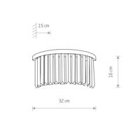 Nástenné svietidlo Cristal, transparentné/strieborné