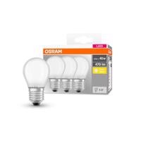 OSRAM LED kvapka E27 P40 4W 2 700K 470lm matná 3ks