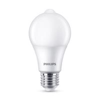 Philips LED žiarovka E27 A60 senzor 8W 2700K matná