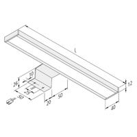 Povrchové svetlo LED do skrinky Lugano 4 000K, 120 cm