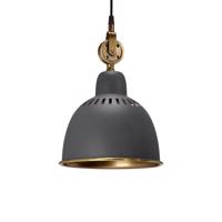 PR Home Cleveland závesná lampa 23 cm sivá/mosadz