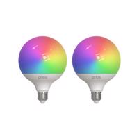 Prios Smart LED, 2, E27, G125, 9W, RGBW, CCT, matný, Tuya