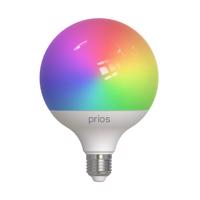 Prios Smart LED, E27, G125, 9W, RGB, Tuya, WLAN, matná, CCT