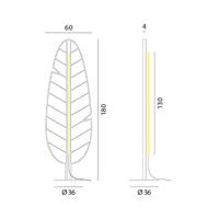 Rotaliana Eden Banana stojaca LED lampa, žltá