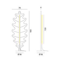 Rotaliana Eden Oak stojaca LED lampa, žltá