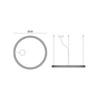 Rotaliana Squiggle H1 závesné LED biele Ø 69 cm