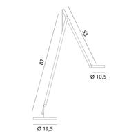 Rotaliana String F1 stojaca LED lampa biela, Ag