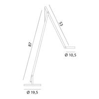 Rotaliana String F1 stojaca LED lampa striebro Ag