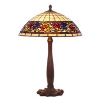 Stolná lampa Flora v tiffany štýle, otvorená v spodnej časti, 64 cm