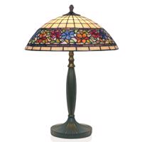 Stolná lampa Flora v tiffanyho štýle, otvorená v spodnej časti, 62 cm