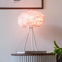 UMAGE Eos mini stolná lampa ružová trojnožka biela