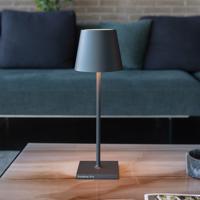 Zafferano Poldina L Desk lampa batérie IP54 sivá