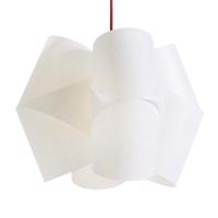 Závesná lampa Julii, bielo-červená Ø 54 cm