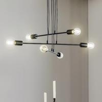 Závesná lampa Multipo 6, šesť-plameňová čierna