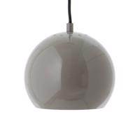 Závesné svietidlo FRANDSEN Ball, lesklá sivá, Ø 18 cm