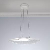 Závesné svietidlo LED Vela, biele, oválne, 59 cm x 43 cm