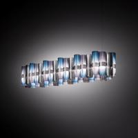 Závesné svietidlo Slamp LED La Lollo modro-fialové, 140 cm
